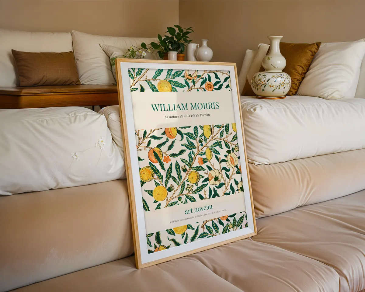 Maximalist William Morris style floral poster with a dense Victorian repeating pattern in rich jewel greens and deep earthy hues. — photo 6