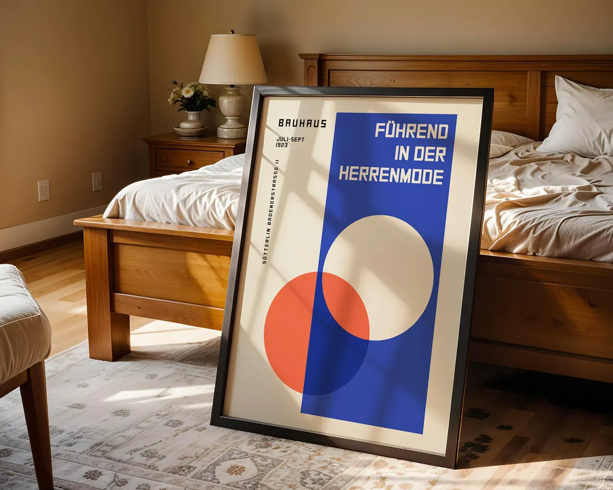 Bauhaus typographic poster with bold geometric letterforms and structured modernist composition. — photo 4