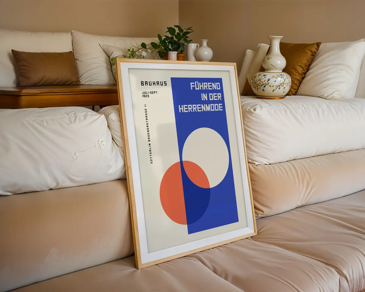 Bauhaus typographic poster with bold geometric letterforms and structured modernist composition. — photo 6