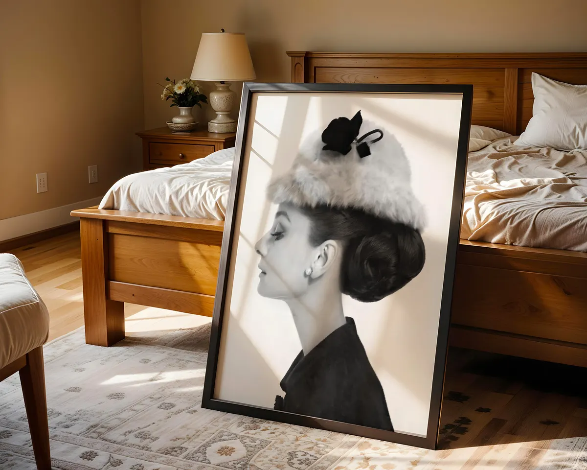 Vintage style portrait poster of an elegant classic Hollywood woman in a refined understated glamour aesthetic. — photo 4