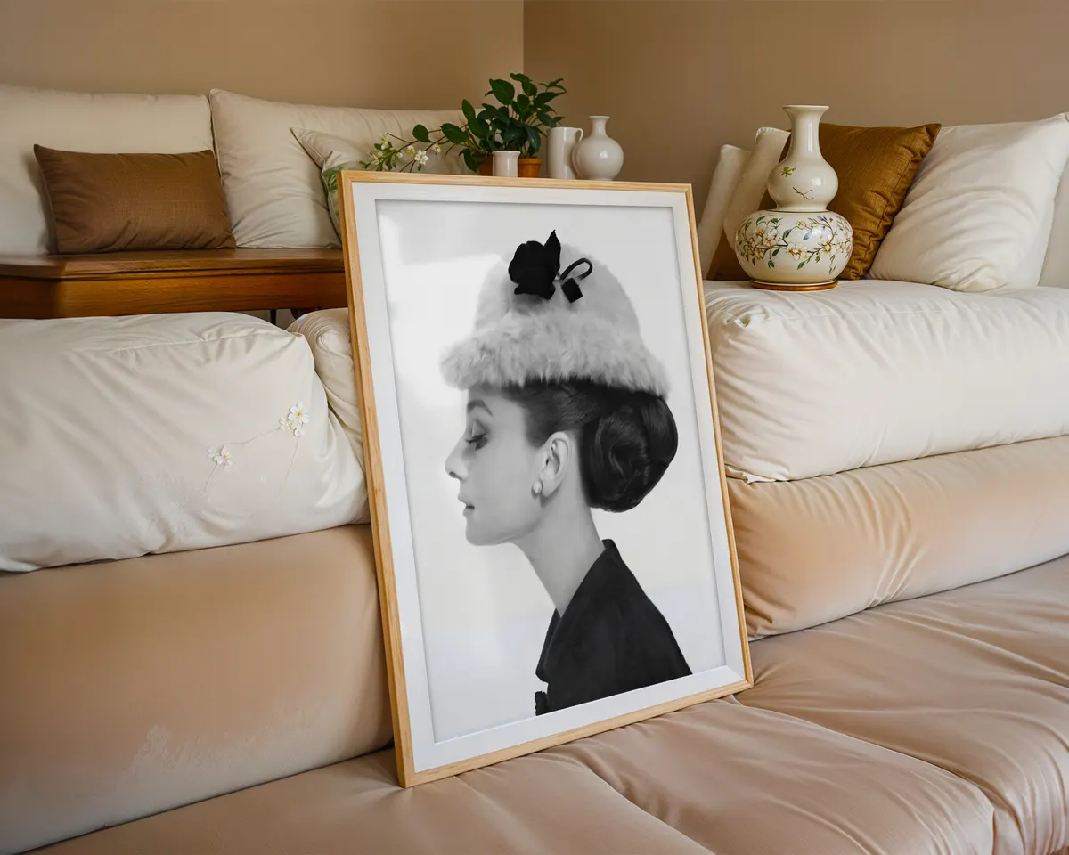 Vintage style portrait poster of an elegant classic Hollywood woman in a refined understated glamour aesthetic. — photo 6