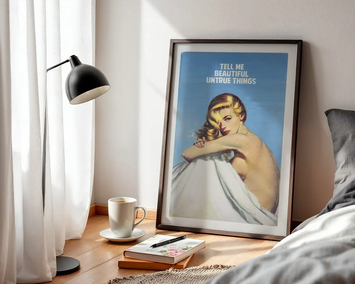 Minimalist typographic poster reading Tell Me in bold high-contrast letterforms. — photo 3