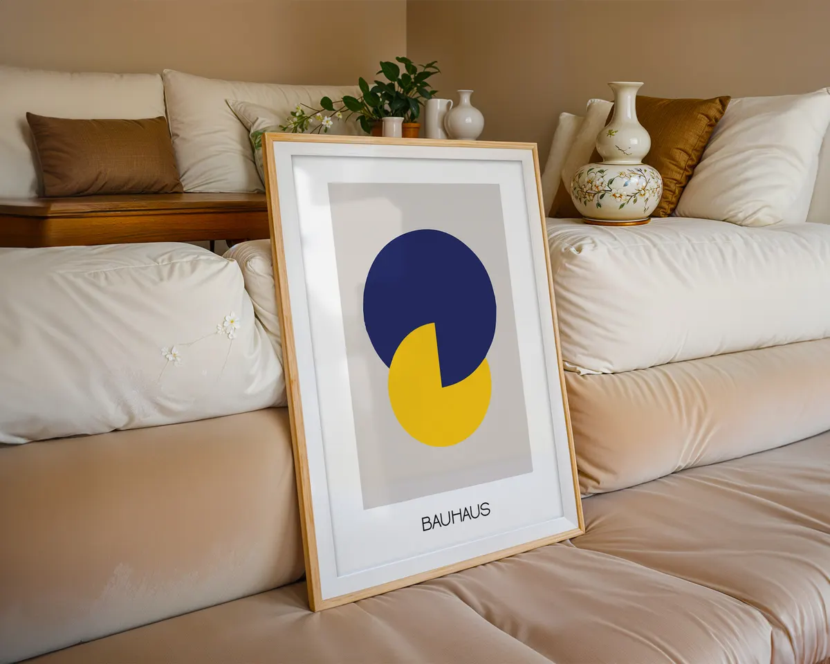 Modernist abstract poster combining geometric forms and primary colours in the style of European avant-garde design. — photo 6