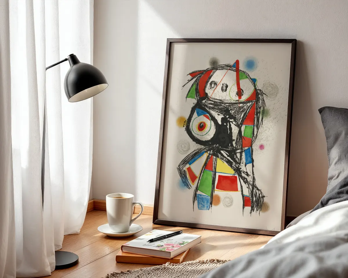 Playful surrealist constellation poster with biomorphic star forms and organic lines in bold contrasting colours. — photo 3