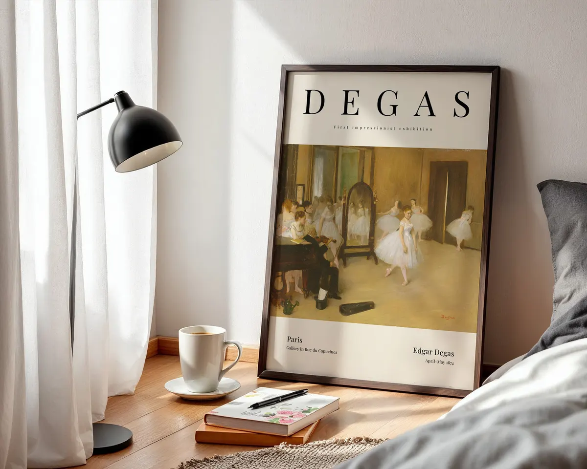 Impressionist style ballet poster of dancers backstage in soft warm tones with gestural figure work. — photo 3