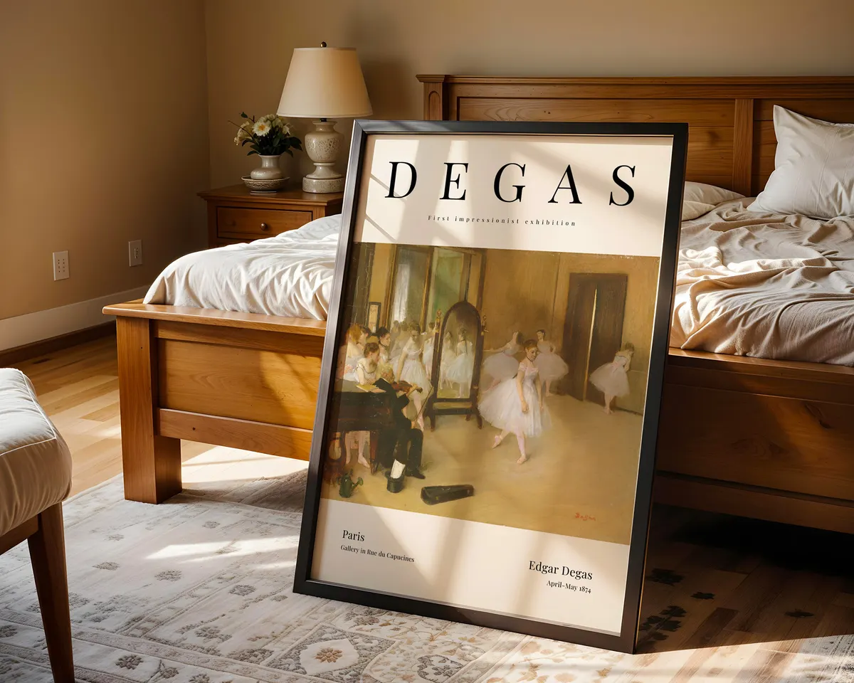 Impressionist style ballet poster of dancers backstage in soft warm tones with gestural figure work. — photo 4