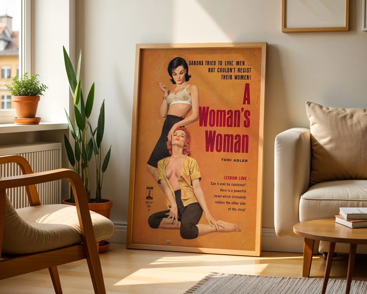Warm sapphic statement poster reading A Woman's Woman in an elegant understated design. — photo 2