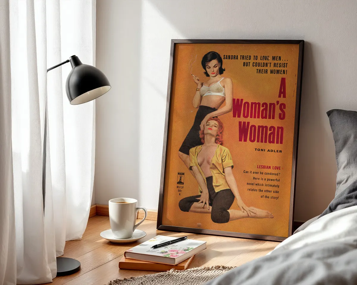 Warm sapphic statement poster reading A Woman's Woman in an elegant understated design. — photo 3
