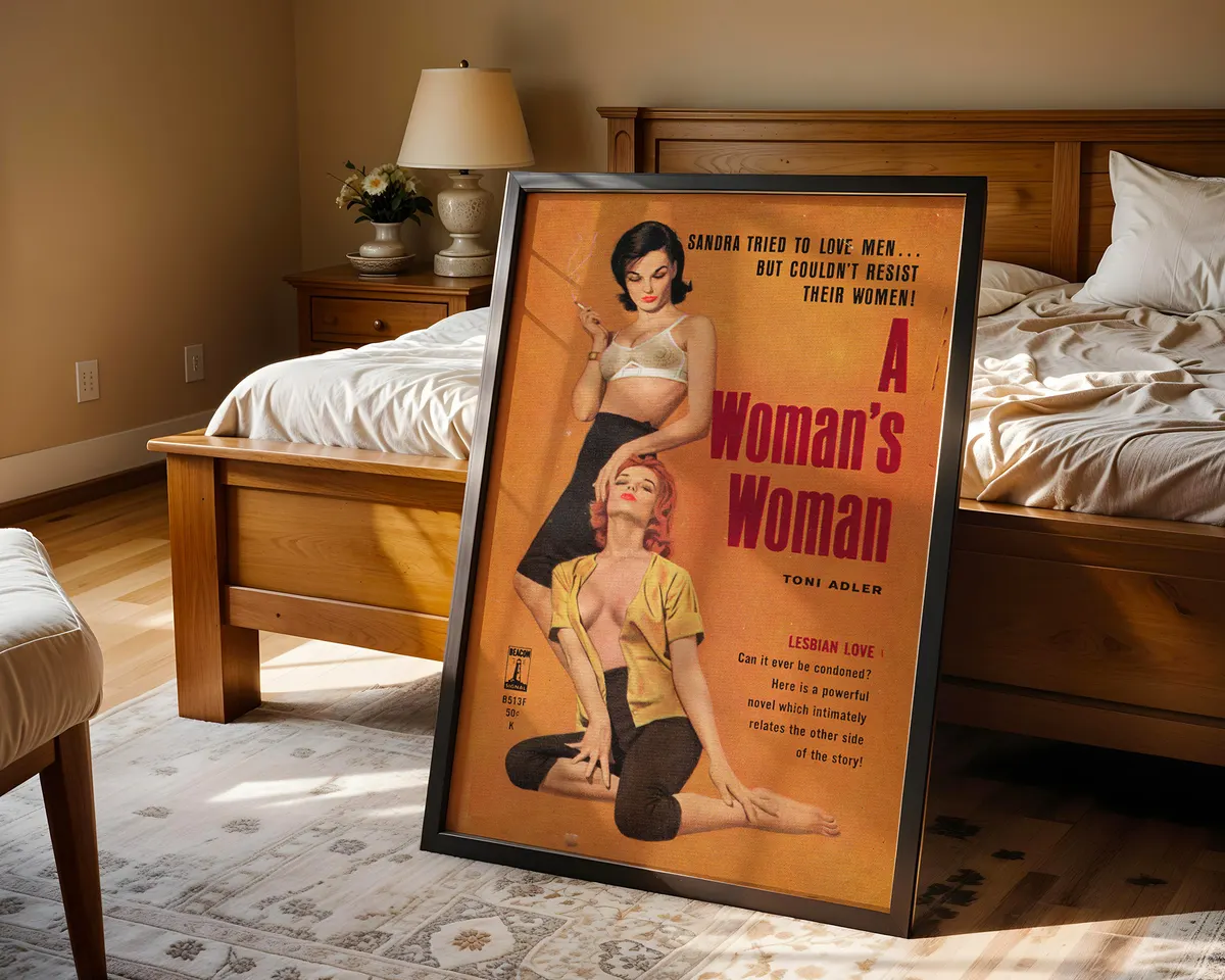 Warm sapphic statement poster reading A Woman's Woman in an elegant understated design. — photo 4