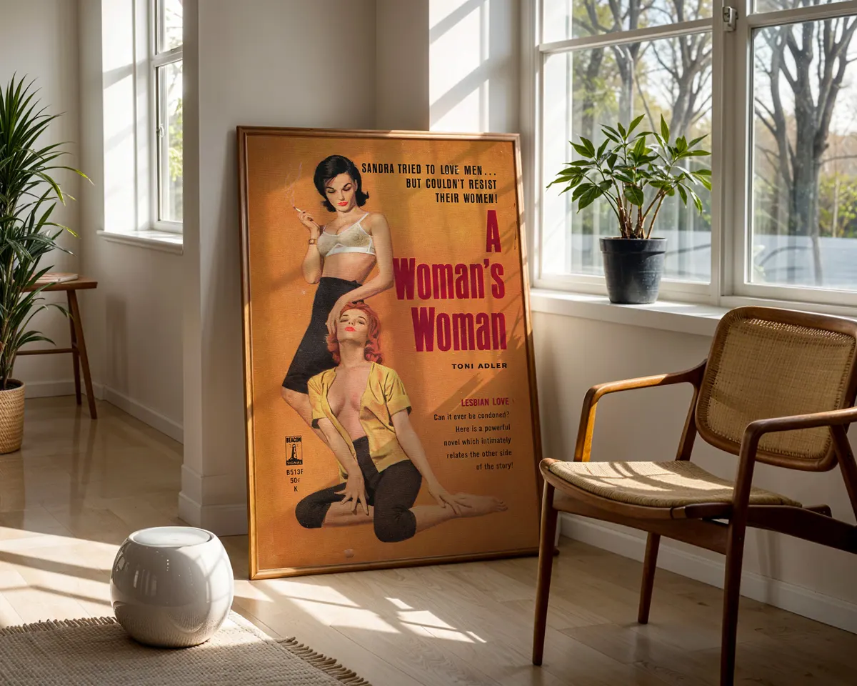 Warm sapphic statement poster reading A Woman's Woman in an elegant understated design. — photo 5