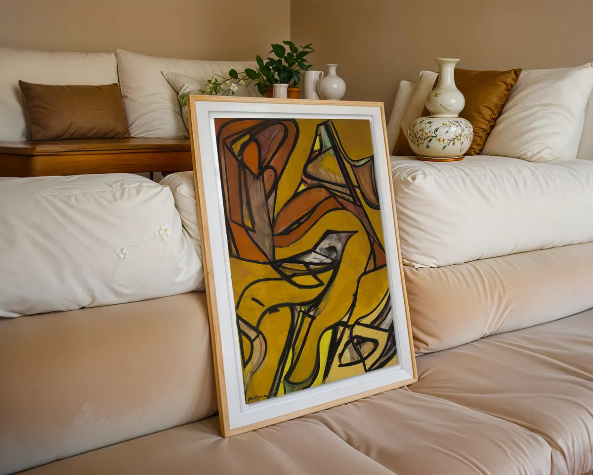 Grace Hartigan-inspired Harvester abstract expressionist art poster print, bold searching gestural composition, New York School visual language, raw expressive mark-making design, mid-20th century American art movement, female abstract expressionist aesthetic, archival quality print, serious art collector wall piece, abstract expressionist home décor, American art history print, female painter history gift. — photo 6