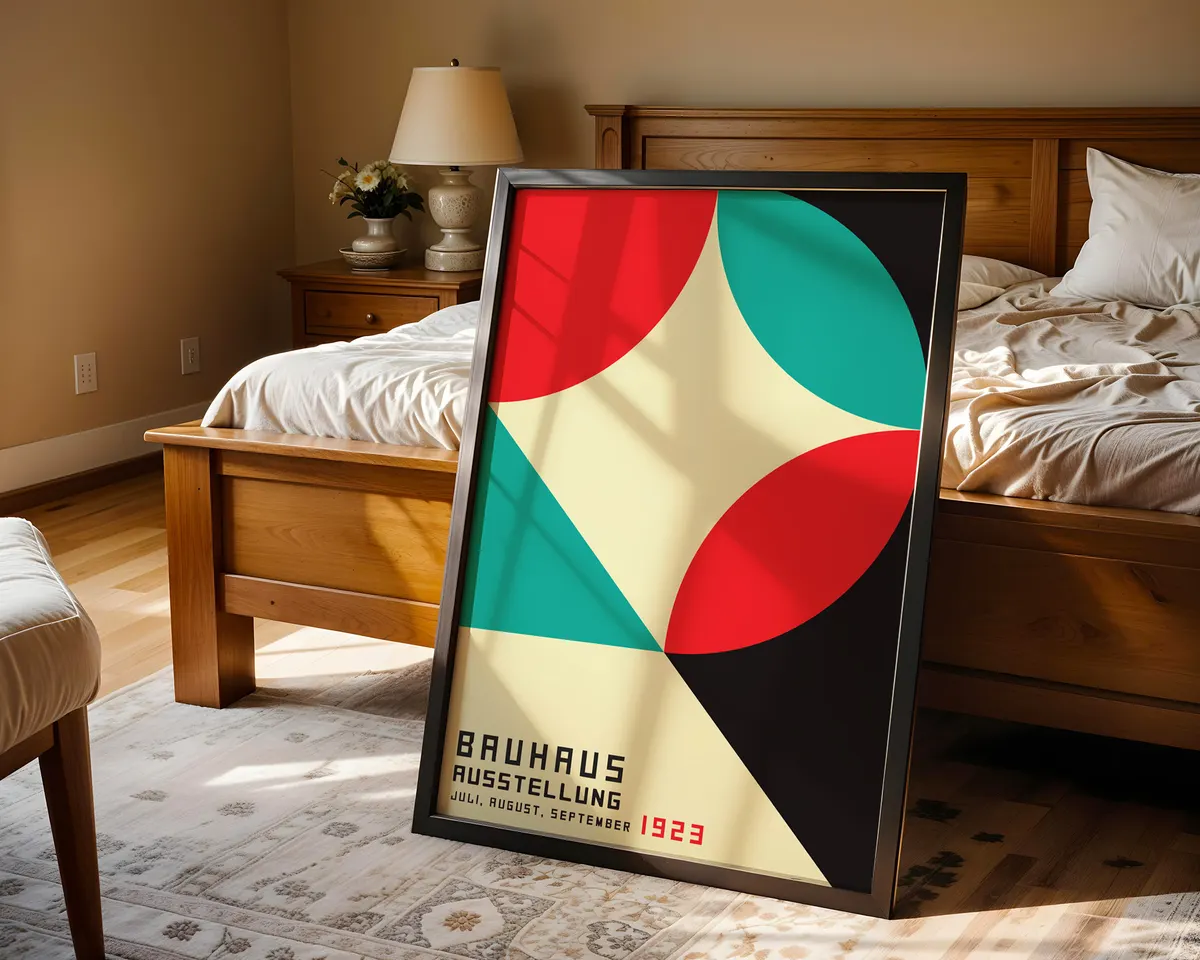 Third Bauhaus geometric poster completing a matching set of three with systematic modernist design. — photo 4
