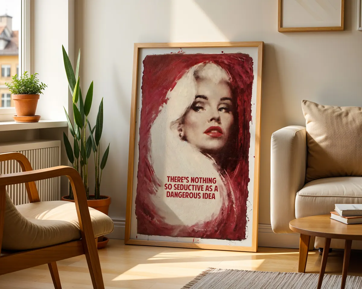 Moody dark art poster with shadowy seductive composition in a rich dramatic palette. — photo 2