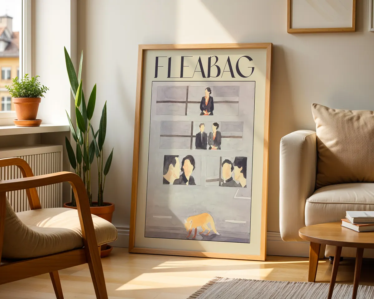 Second illustrated portrait poster of a sarcastic modern woman in bold expressive graphic style. — photo 2