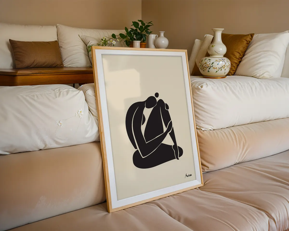 Matisse style Fauvist abstract poster with bold loose gestural shapes in a warm vibrant colour palette. — photo 6
