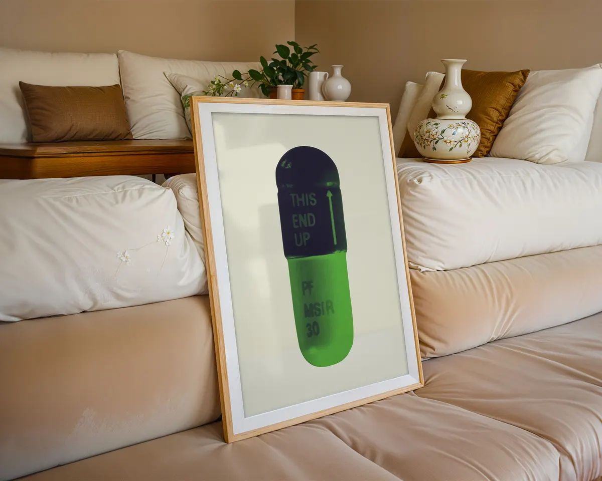 Damien Hirst-inspired spot art poster print, systematic colour circle composition in cream aubergine and pea green palette, contemporary abstract visual philosophy, colour relationship exploration aesthetic, clean systematic grid design, archival quality print, contemporary art collector wall piece, colourful abstract home décor, systematic art gallery statement, modern British art inspired print. — photo 6