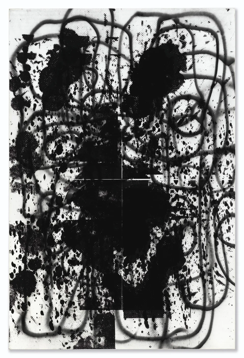 Christopher Wool-inspired contemporary text art poster print, word-as-image conceptual visual language, bold stencil letterform composition, New York contemporary art movement aesthetic, direct-as-ambiguous communication design, archival quality print, conceptual art collector wall piece, text art home décor statement, contemporary gallery art, word art history print, serious art lover gift.