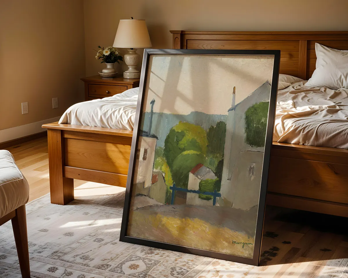 Fauvist French landscape poster in the style of Henri Manguin with warm vibrant colours and loose brushwork. — photo 4