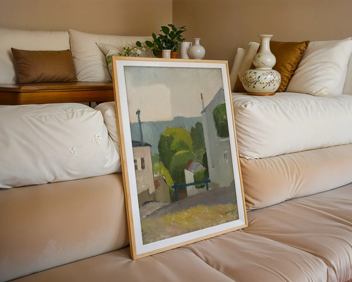 Fauvist French landscape poster in the style of Henri Manguin with warm vibrant colours and loose brushwork. — photo 6