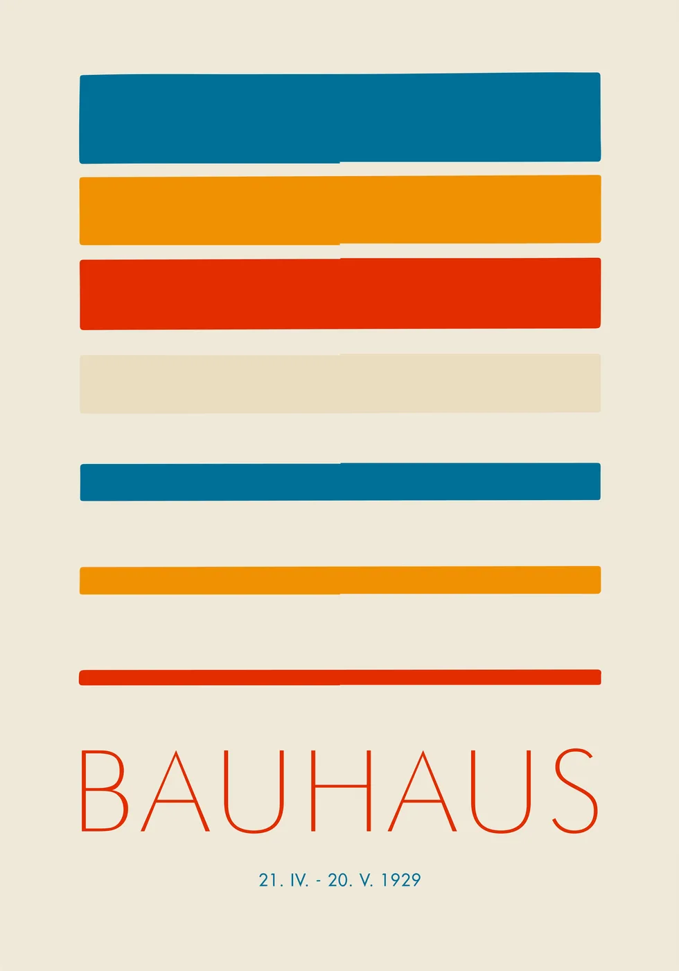 Large minimalist abstract poster in warm beige and ivory tones with a clean elegant composition.