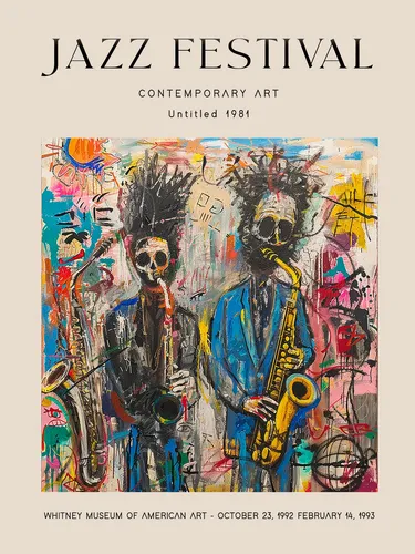 Bold abstract street art poster with raw expressive gestures designed as a statement focal point.
