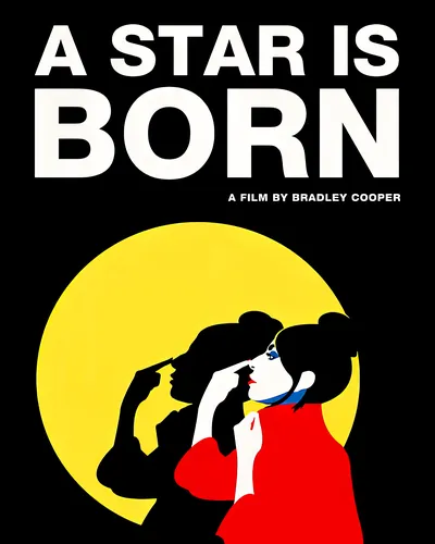 Pop art style poster of a theatrical music icon figure in vibrant saturated colours with high-camp energy.