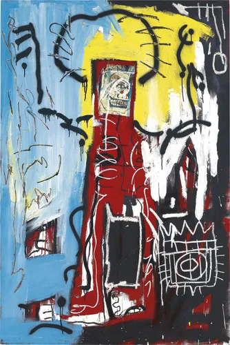 Basquiat-inspired Untitled neo-expressionist art poster print, raw open gestural composition refusing category, 1980s New York street art visual language, expressive mark-making aesthetic design, urban resistance visual philosophy, archival quality print, neo-expressionist art collector wall piece, raw abstract home décor, gallery statement art, Basquiat movement inspired gift, black art history print.
